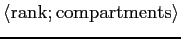 $\langle {\rm rank}; {\rm compartments}\rangle$