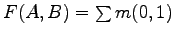 $F(A, B) = \sum m(0, 1)$