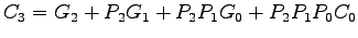 $C_3 = G_2 + P_2 G_1 + P_2 P_1 G_0 + P_2 P_1 P_0 C_0$