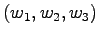 $(w_1, w_2, w_3)$
