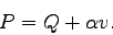 \begin{displaymath}
P = Q + \alpha v.
\end{displaymath}