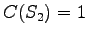 $C(S_2) = 1$