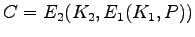 $C = E_2(K_2,
E_1(K_1, P))$