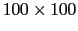 $100 \times
100$